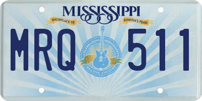 MS license plate MRQ511