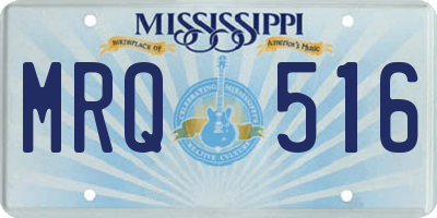 MS license plate MRQ516