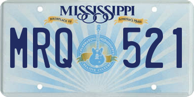 MS license plate MRQ521