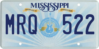 MS license plate MRQ522