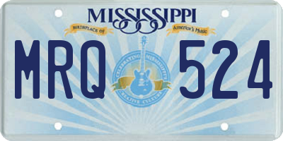 MS license plate MRQ524