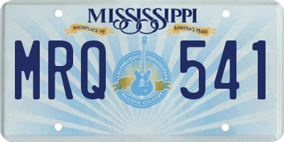 MS license plate MRQ541