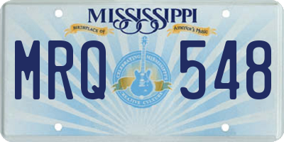 MS license plate MRQ548