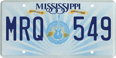 MS license plate MRQ549