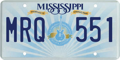 MS license plate MRQ551