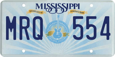 MS license plate MRQ554
