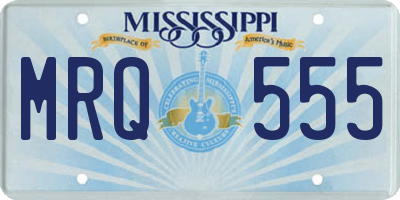 MS license plate MRQ555