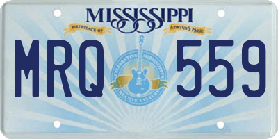 MS license plate MRQ559