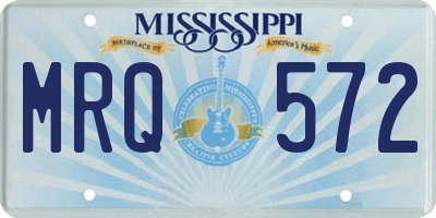 MS license plate MRQ572
