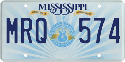 MS license plate MRQ574