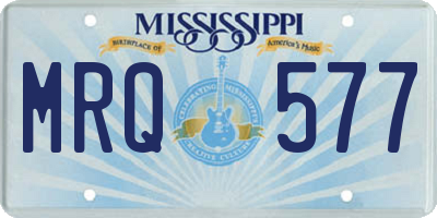 MS license plate MRQ577