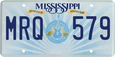 MS license plate MRQ579