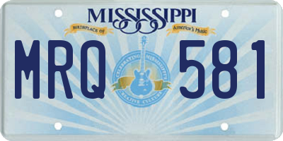 MS license plate MRQ581