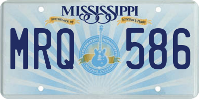 MS license plate MRQ586