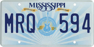 MS license plate MRQ594