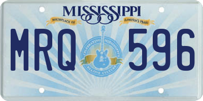 MS license plate MRQ596