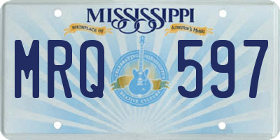MS license plate MRQ597