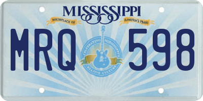 MS license plate MRQ598
