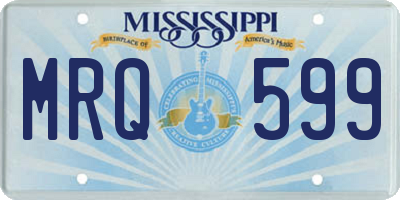 MS license plate MRQ599