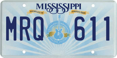 MS license plate MRQ611