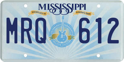 MS license plate MRQ612