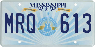 MS license plate MRQ613