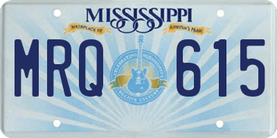 MS license plate MRQ615