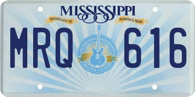 MS license plate MRQ616