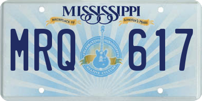 MS license plate MRQ617