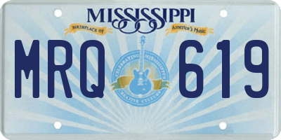 MS license plate MRQ619