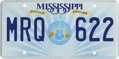 MS license plate MRQ622