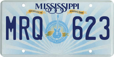 MS license plate MRQ623