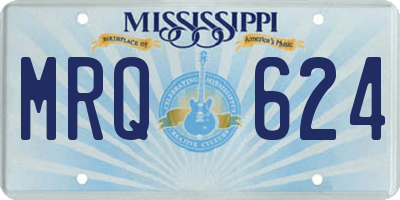 MS license plate MRQ624