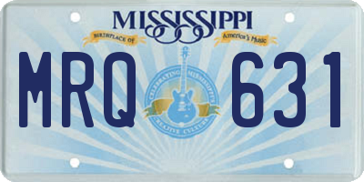 MS license plate MRQ631