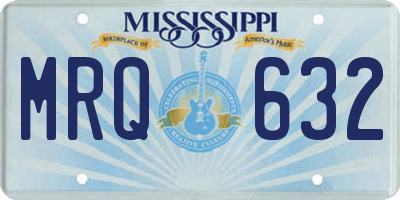 MS license plate MRQ632