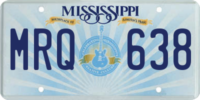 MS license plate MRQ638