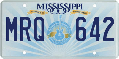 MS license plate MRQ642