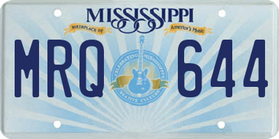 MS license plate MRQ644