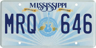 MS license plate MRQ646