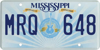 MS license plate MRQ648