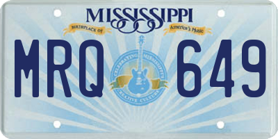 MS license plate MRQ649