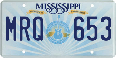 MS license plate MRQ653