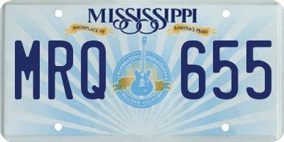 MS license plate MRQ655