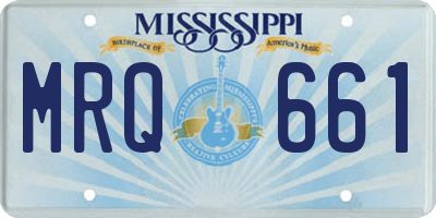 MS license plate MRQ661