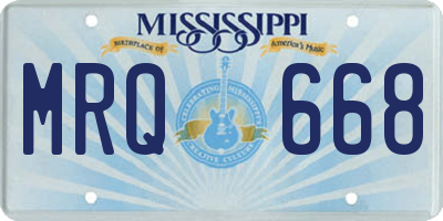 MS license plate MRQ668