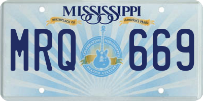 MS license plate MRQ669