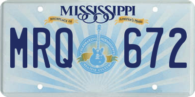 MS license plate MRQ672