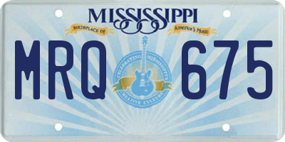 MS license plate MRQ675