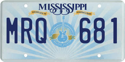 MS license plate MRQ681