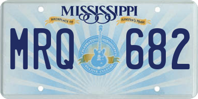MS license plate MRQ682